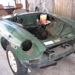 Engine and parts removed